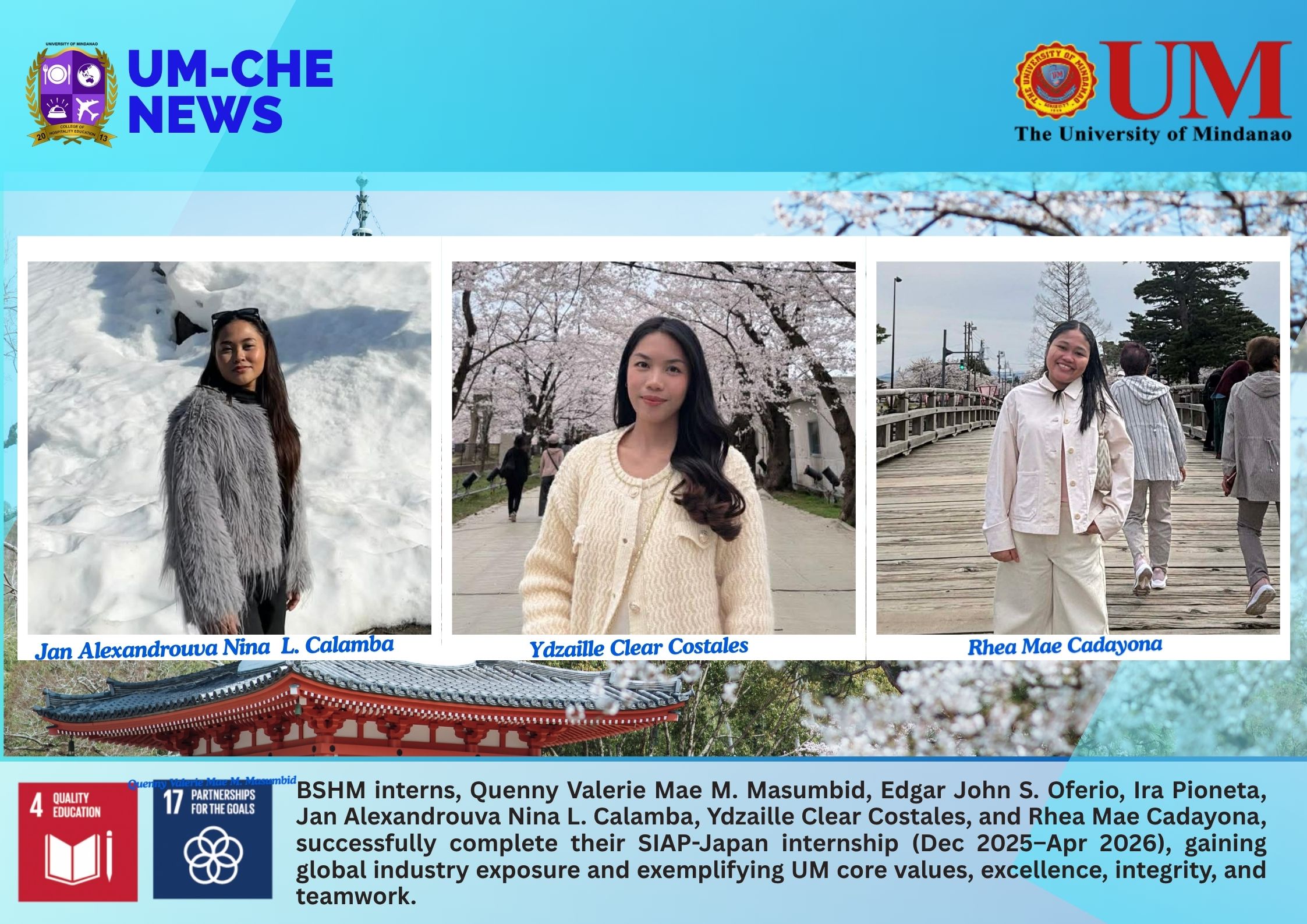 The College of Hospitality Education Welcomes Back BSHM Interns from SIAP-Japan (December 2025 – April 2026) - Image 2